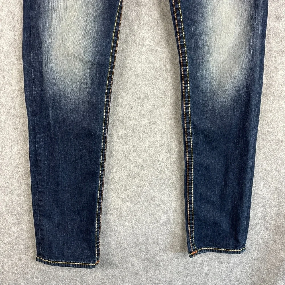 True Religion Geno Relaxed Slim Jeans Mens 31x32 Dark Wash Faded Denim